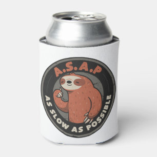 As Slow As Possible - Lazy Cute Funny Sloth Gift Can Cooler