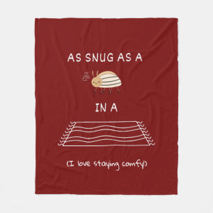 As snug as a bug idiom Red Fleece Blanket