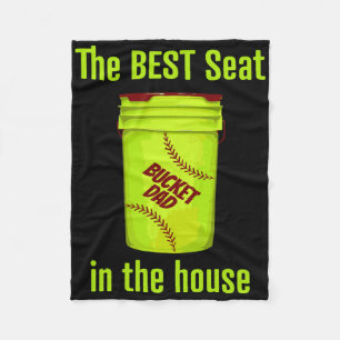 As Tees Softll Dad Best Seat In The House Pitcher  Fleece Blanket