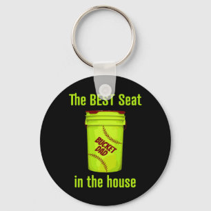 As Tees Softll Dad Best Seat In The House Pitcher Key Ring