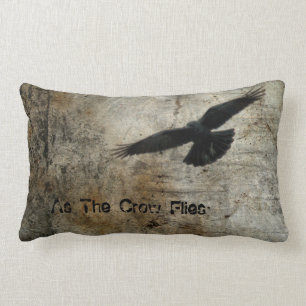 As The Crow Flies Lumbar Cushion