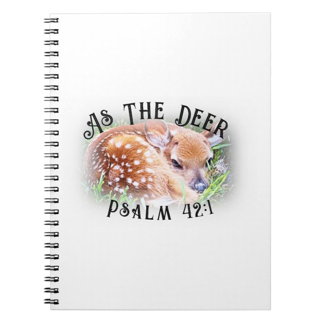 As The Deer Psalm 42:1 Cute Baby Fawn Journal (Front)