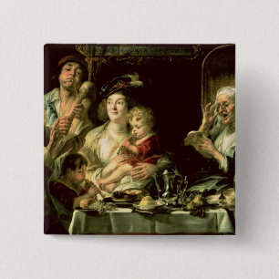 As the Old Sing, so the Young Pipe, 1638 15 Cm Square Badge