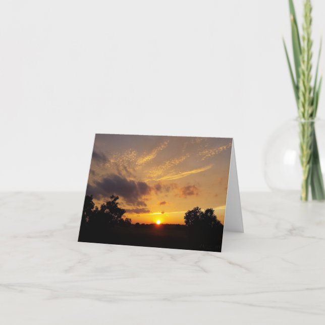 As the Sunsets  Holiday Card (Front)