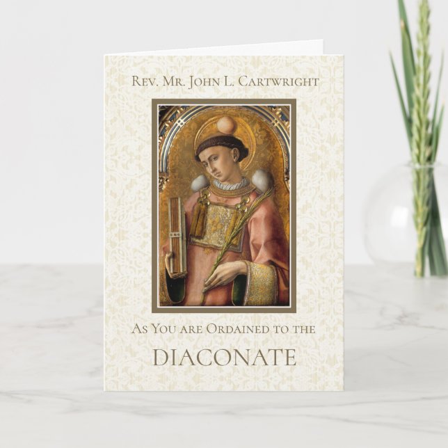 AS YOU ARE ORDAINED TO THE DIACONATE CARD (Front)