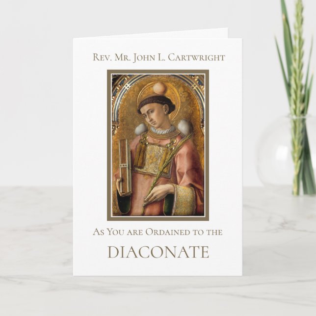 AS YOU ARE ORDAINED TO THE DIACONATE CARD (Front)