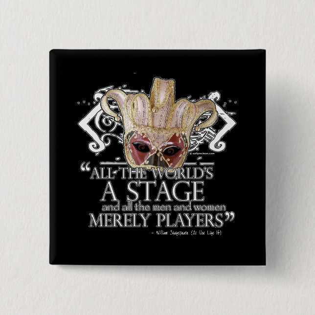 As You Like It Quote 15 Cm Square Badge (Front)