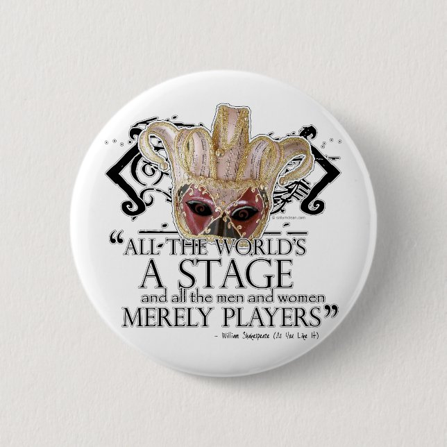 As You Like It Quote 6 Cm Round Badge (Front)