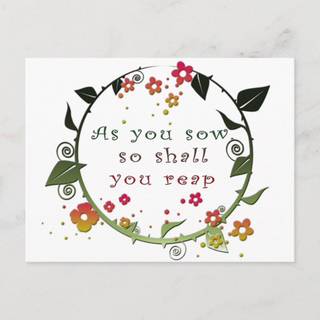 As You Sow Postcard (Front)