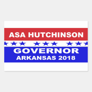 Asa Hutchinson Arkansas Governor 2018 Rectangular Sticker