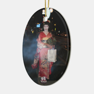Asakusa Geisha Neo Tokyo Ceramic Ornament