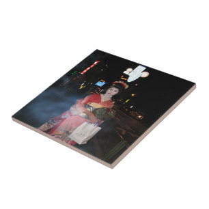 Asakusa Geisha Neo Tokyo Ceramic Tile