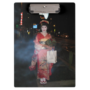 Asakusa Geisha Neo Tokyo Clipboard