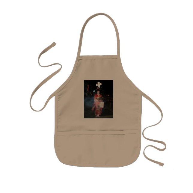 Asakusa Geisha Neo Tokyo Kids Apron (Front)