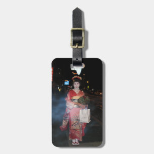 Asakusa Geisha Neo Tokyo Luggage Tag