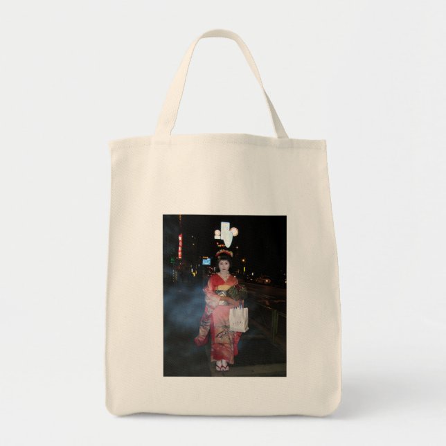 Asakusa Geisha Neo Tokyo Tote Bag (Front)