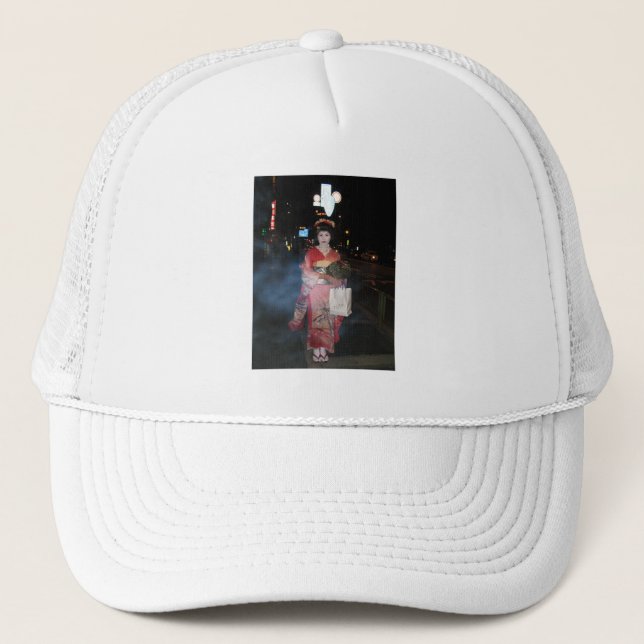 Asakusa Geisha Neo Tokyo Trucker Hat (Front)