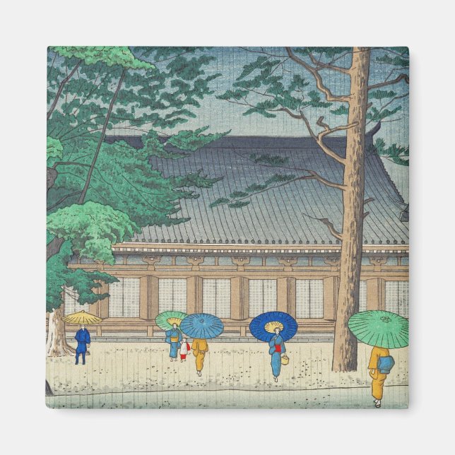 Asano Takeji Rain at Sanjusangendo Temple art Magnet (Front)