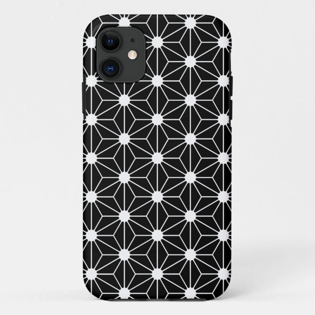 Asanoha black leaf Case-Mate iPhone case (Back)