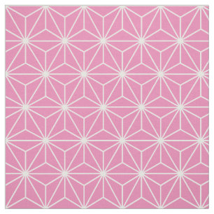 Asanoha Geometric Stars Mauve Pink Fabric