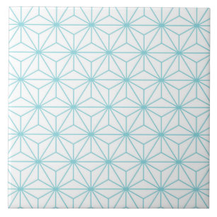 Asanoha Star Pattern Ceramic Tile