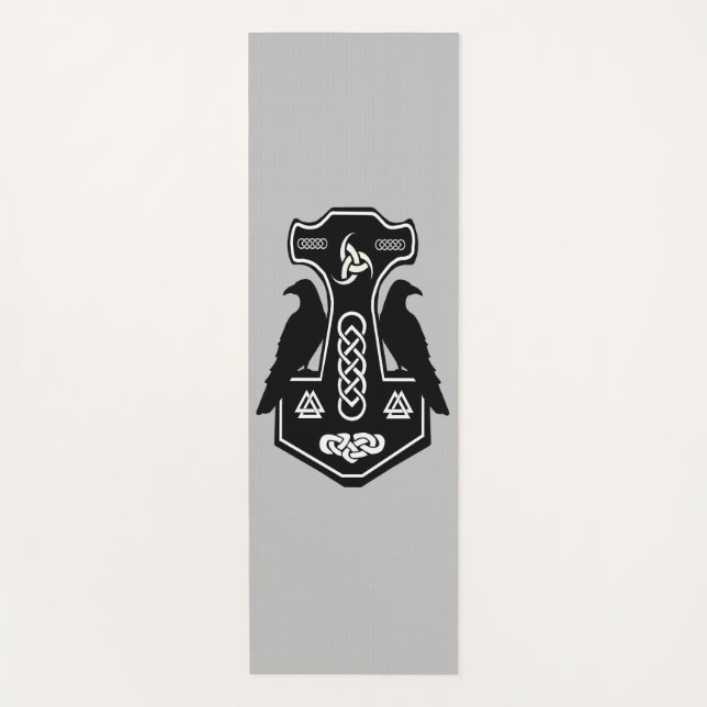 Asatru Thor's Hammer Yoga Mat (Front)