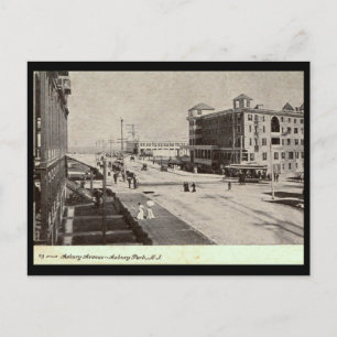 Asbury Ave., Asbury Park NJ Vintage Postcard