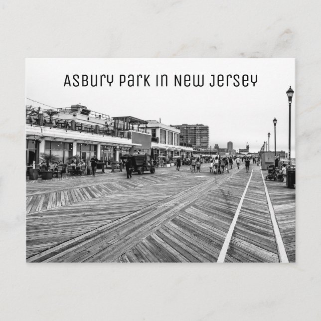 Asbury Park Beach in New Jersey Postcard (Front)