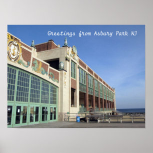Asbury Park NJ boardwalk - Convention Hall Poster