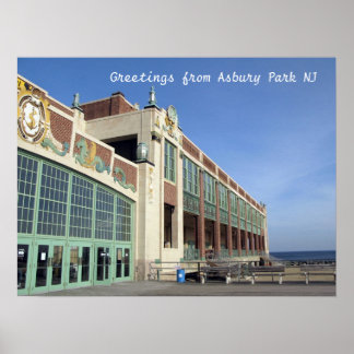 Asbury Park NJ boardwalk - Convention Hall Poster