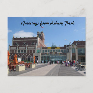 Asbury Park NJ Paramount Theatre, Greetings fro... Postcard