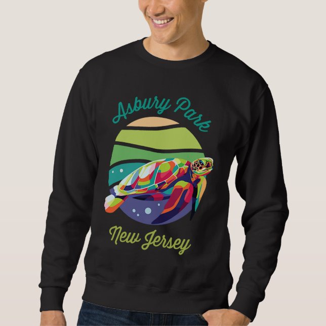 Asbury Park  Sea Turtle Souvenir Sweatshirt (Front)