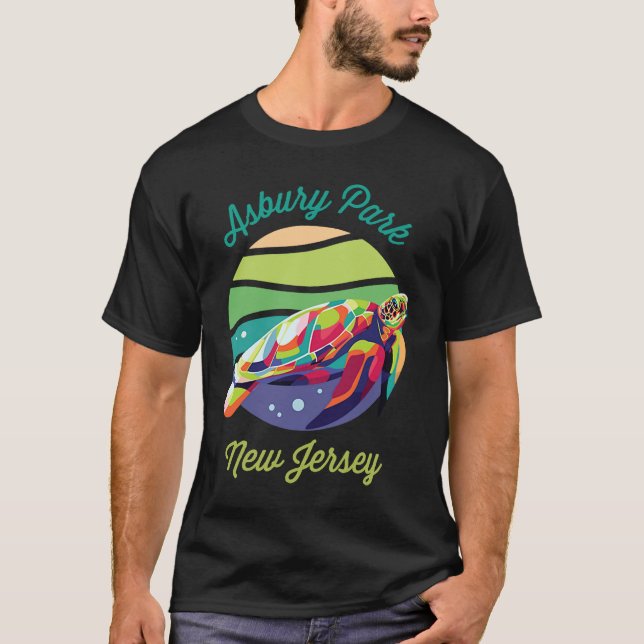 Asbury Park  Sea Turtle Souvenir T-Shirt (Front)