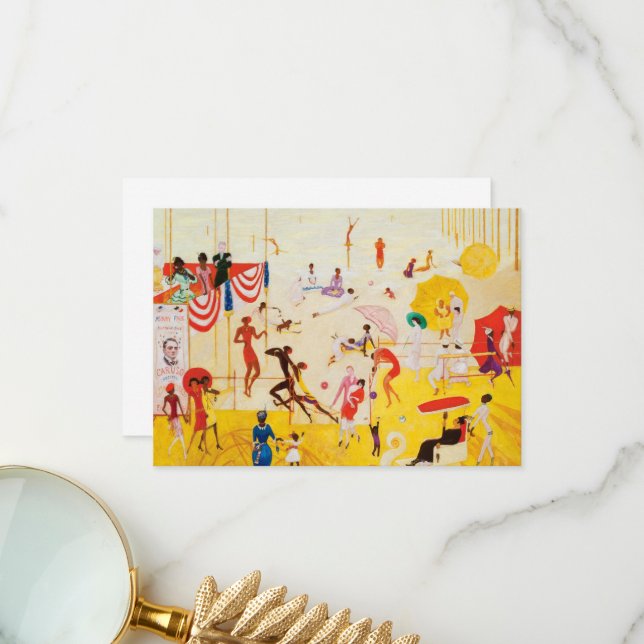 Asbury Park South by Florine Stettheimer Thank You Card (Front/Back In Situ)