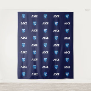 ASCE 175th Anniversary Custom Logo Backdrop Tapestry
