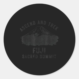 Ascend and trek fuji sacred summit hiking design  classic round sticker