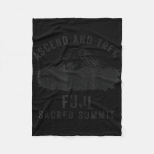 Ascend and trek fuji sacred summit hiking design fleece blanket