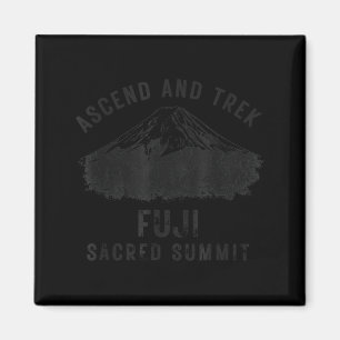 Ascend and trek fuji sacred summit hiking design magnet