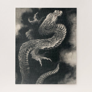 Ascending Dragon by Katsushika Hokusai Jigsaw Puzzle