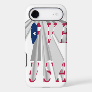 Ascending Patriotism: I Love USA Perspective Art