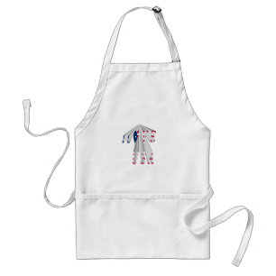 Ascending Patriotism: I Love USA Perspective Art Standard Apron