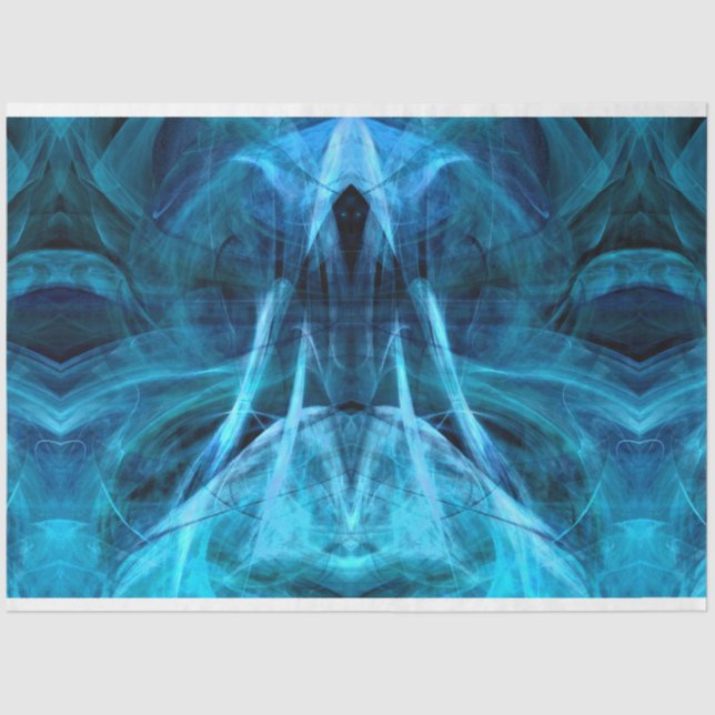 Ascending Spirit Decoupage 29 Blue Tissue Paper (Front)