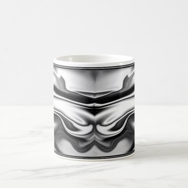 Ascension - chrome angel abstract coffee mug (Center)