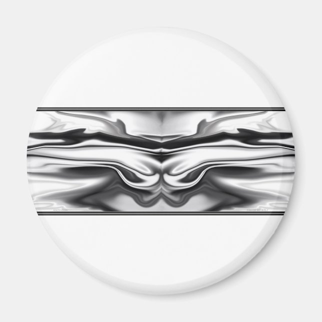 Ascension - chrome angel abstract magnet (Front)