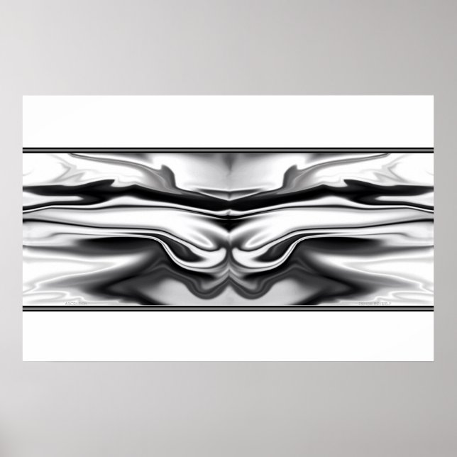 Ascension - chrome angel abstract poster (Front)