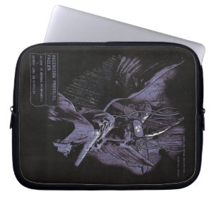 Ascension Denied - Techno-Goth Streetwear Design Laptop Sleeve