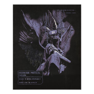 Ascension Denied - Techno-Goth Streetwear Design Photo Print