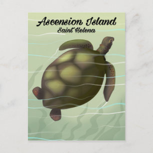 Ascension Island Sea Turtle Postcard