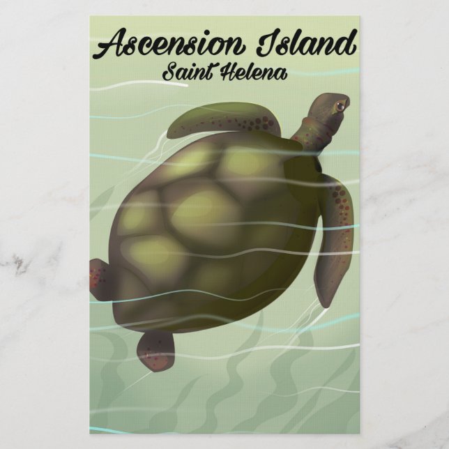 Ascension Island Sea Turtle Stationery (Front)