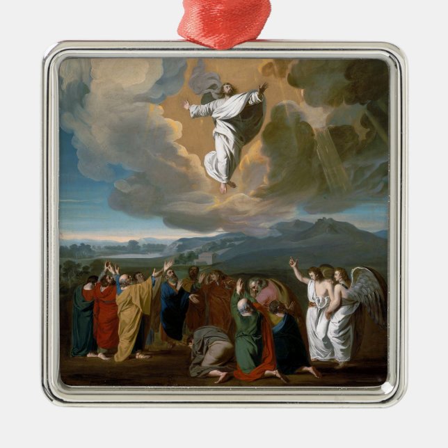 Ascension (Jesus Christ Ascending to Heaven) Metal Ornament (Front)